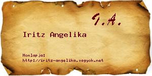 Iritz Angelika névjegykártya